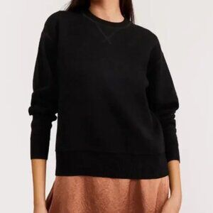 Everlane Cotton-Merino Sweatshirt Sweater Black